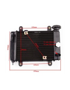 Radiateur de refroidissement d'eau pour quad 150 / 200 / 250 cc - PitRacing