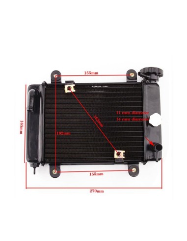 Radiateur de refroidissement d'eau pour quad 150 / 200 / 250 cc - PitRacing