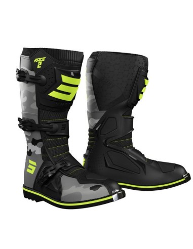 Botte Shot Race 2 "Camo neon yellow" enfants