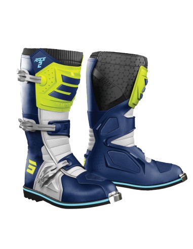 Bottes Shot Race 2 "Blue neon yellow" enfants