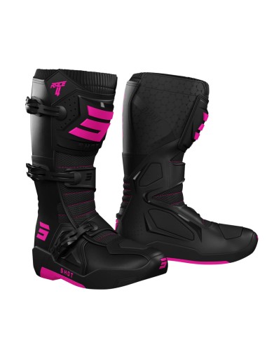 Bottes Shot Race 2 "Black Pink" enfants
