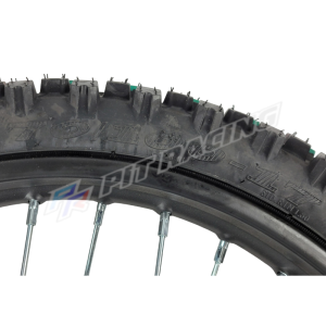 Roue 17" avant axe 15 mm renforcée + disque dirt bike / pit bike