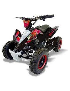 Carénage noir + déco ROUGE quad PYTHON ou CARBONE - PitRacing
