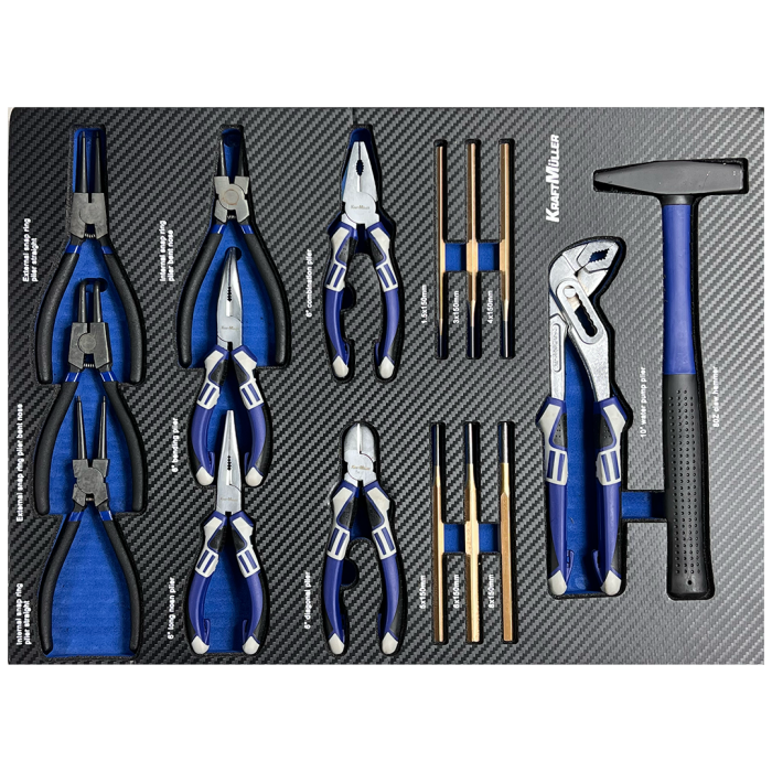 Servante d'atelier KRAFTMULLER KM-8/8 Grise - 8 tiroirs & 1 porte latérale - 319 pièces