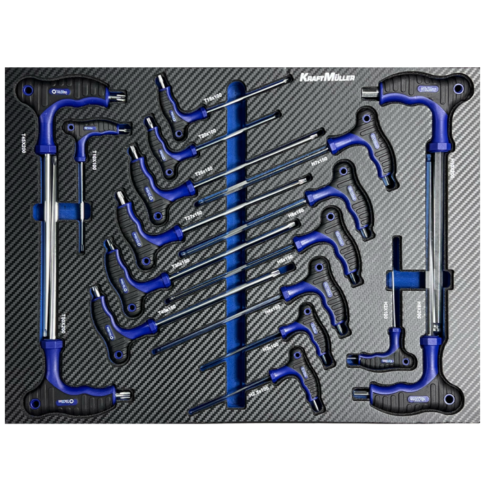 Servante d'atelier KRAFTMULLER KM-8/8 Grise - 8 tiroirs & 1 porte latérale - 319 pièces
