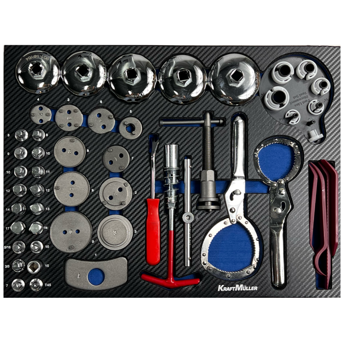 Servante d'atelier KRAFTMULLER KM-8/8 Grise - 8 tiroirs & 1 porte latérale - 319 pièces