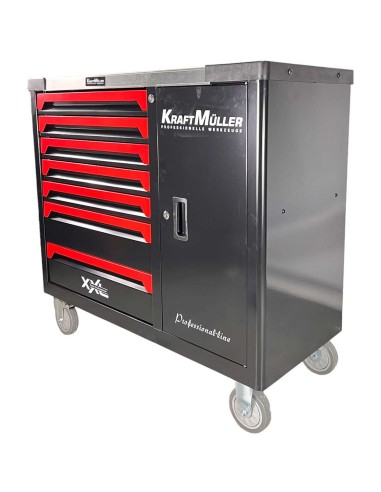 Servante d'atelier KRAFTMULLER XXL - 7 tiroirs remplis + repousses pistons