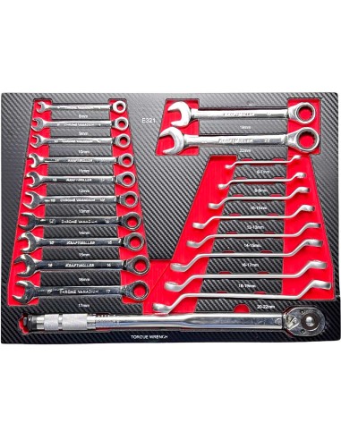 Servante d'atelier KRAFTMULLER XXL - 7 tiroirs remplis + repousses pistons