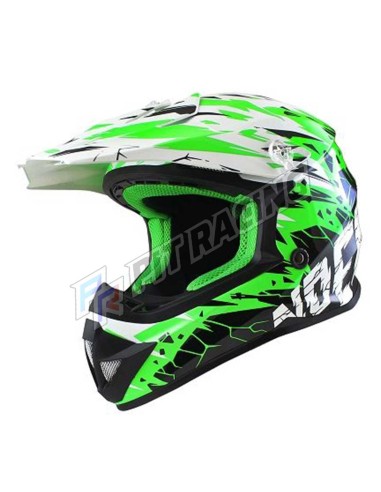 CASQUE CROSS ADULTE MOTO/QUAD NOEND CRACKED VERT