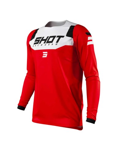 MAILLOT CROSS SHOT ADULTE - ROUGE