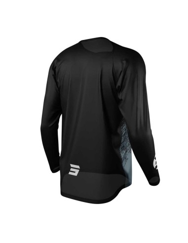 MAILLOT CROSS SHOT ADULTE - NOIR ET GRIS