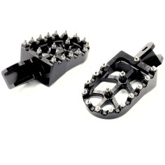 CALE PIED ALUMINIUM CNC NOIR COMPETITION PIT BIKE / DIRT BIKE