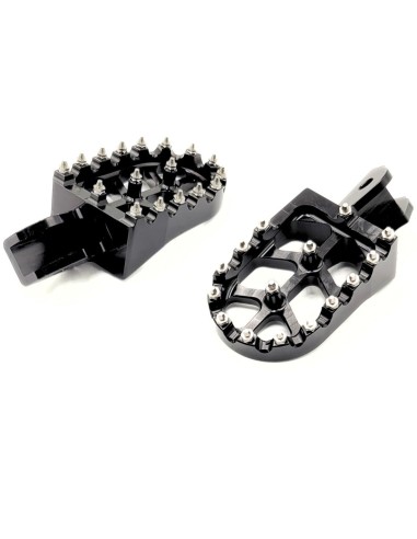 CALE PIED ALUMINIUM CNC NOIR COMPETITION PIT BIKE / DIRT BIKE