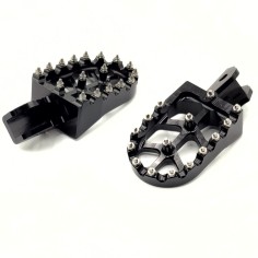 CALE PIED ALUMINIUM CNC NOIR COMPETITION PIT BIKE / DIRT BIKE