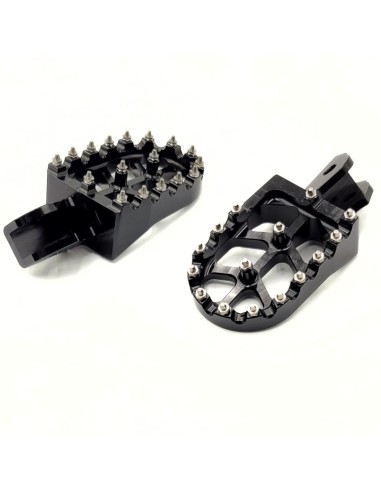 CALE PIED ALUMINIUM CNC NOIR COMPETITION PIT BIKE / DIRT BIKE