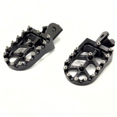 CALE PIED ALUMINIUM CNC NOIR COMPETITION PIT BIKE / DIRT BIKE