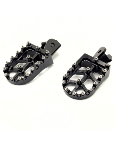 CALE PIED ALUMINIUM CNC NOIR COMPETITION PIT BIKE / DIRT BIKE