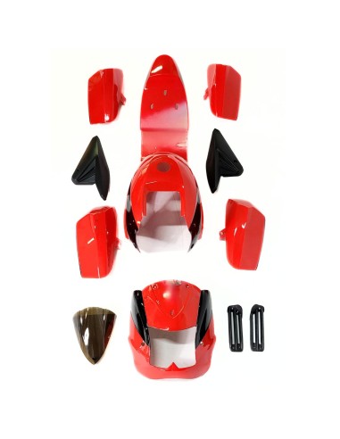 CARÉNAGE ROUGE POCKET QUAD 49CC COBRA/ RAZOR /KXD /NITRO
