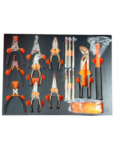 SERVANTE D'ATELIER RACING MOTO ORANGE 7 TIROIRS AVEC OUTILLAGE