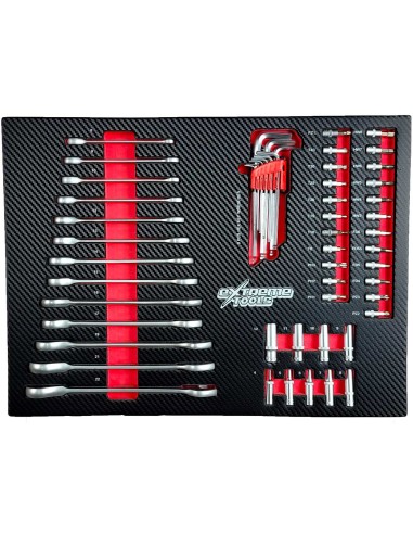 SERVANTE D'ATELIER EXTREME TOOLS 6/4 ROUGE 162 OUTILS