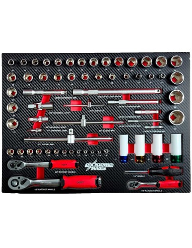 SERVANTE D'ATELIER EXTREME TOOLS 6/4 ROUGE 162 OUTILS
