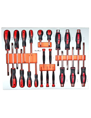 SERVANTE D'ATELIER KRAFTMULLER KM-9/7 ORANGE 322 OUTILS