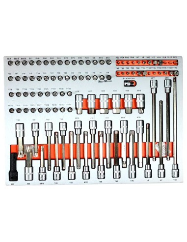 SERVANTE D'ATELIER KRAFTMULLER KM-9/7 ORANGE 322 OUTILS