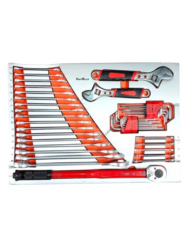 SERVANTE D'ATELIER KRAFTMULLER KM-9/7 ORANGE 322 OUTILS