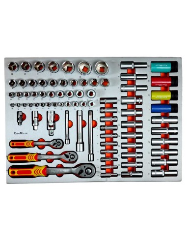 SERVANTE D'ATELIER KRAFTMULLER KM-9/7 ORANGE 322 OUTILS