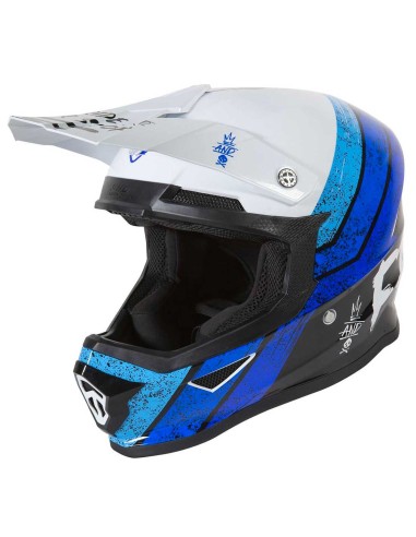 CASQUE SHOT BY FREEGUN ADULTE BLEU STRIPE GLOSSY