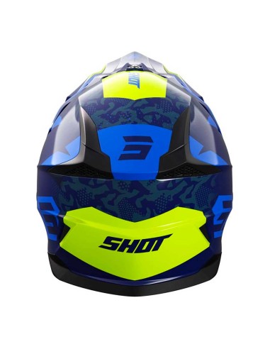 CASQUE SHOT ADULTE BLEU ET JAUNE AIRFIT GLOSSY
