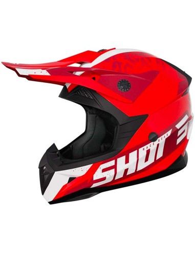 CASQUE SHOT ADULTE ROUGE NOIR ET BLANC AIRFIT GLOSSY