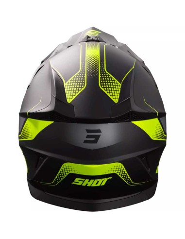 CASQUE SHOT ADULTE NOIR ET JAUNE EDGE NEON MATT