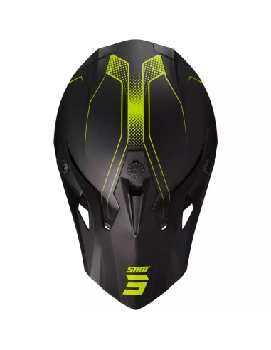 CASQUE SHOT ADULTE NOIR ET JAUNE EDGE NEON MATT