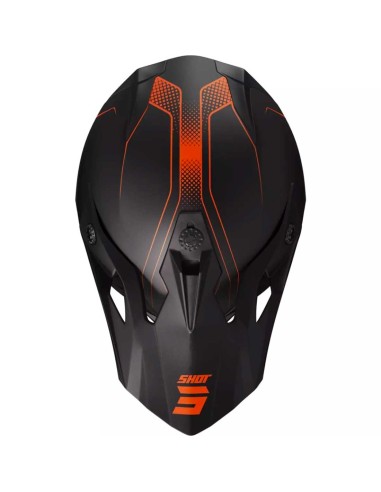 CASQUE SHOT ADULTE NOIR ET ORANGE EDGE NEON MATT