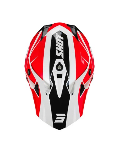 CASQUE SHOT ADULTE ROUGE ET NOIR GLOSSY