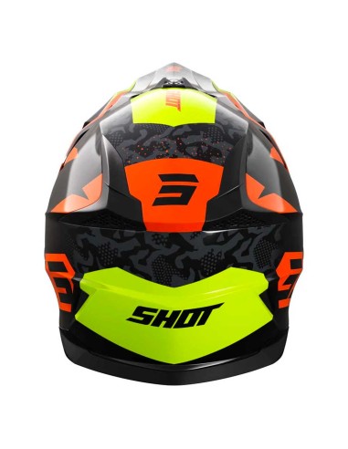 CASQUE CROSS ENFANT SHOT AIRFIT GLOSSY - ORANGE ET NOIR