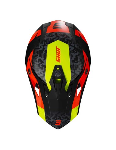 CASQUE CROSS ENFANT SHOT AIRFIT GLOSSY - ORANGE ET NOIR
