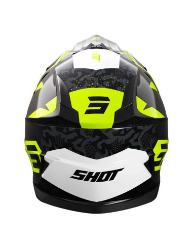 CASQUE CROSS ENFANT SHOT AIRFIT GLOSSY - JAUNE ET NOIR