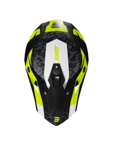 CASQUE CROSS ENFANT SHOT AIRFIT GLOSSY - JAUNE ET NOIR