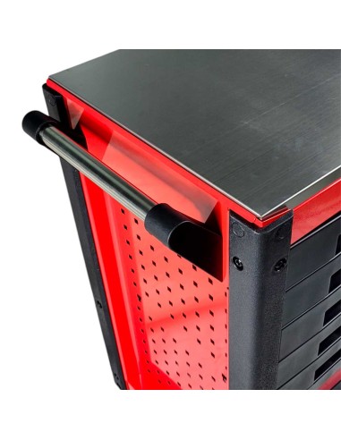 SERVANTE KRAFTMULLER + OUTILS 7/7 ROUGE ET NOIR