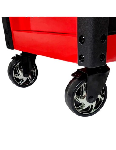 SERVANTE KRAFTMULLER + OUTILS 7/7 ROUGE ET NOIR