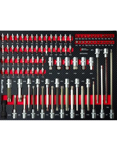 SERVANTE KRAFTMULLER + OUTILS 7/7 ROUGE ET NOIR