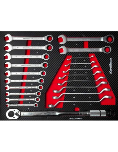 SERVANTE KRAFTMULLER + OUTILS 7/7 ROUGE ET NOIR