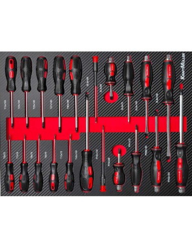 SERVANTE KRAFTMULLER + OUTILS 7/7 ROUGE ET NOIR