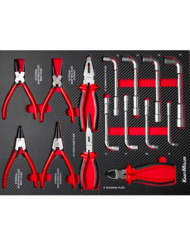 SERVANTE KRAFTMULLER + OUTILS 7/7 ROUGE ET NOIR