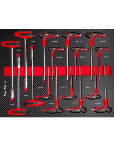 SERVANTE KRAFTMULLER + OUTILS 7/7 ROUGE ET NOIR