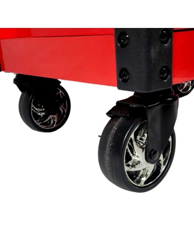 SERVANTE D'ATELIER WOOD PRO 7/7 ROUGE ET NOIR