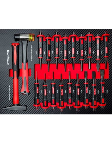 SERVANTE D'ATELIER WOOD PRO 7/7 ROUGE ET NOIR