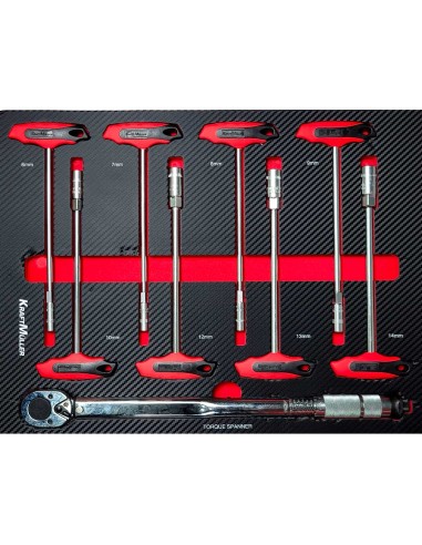 SERVANTE D'ATELIER WOOD PRO 7/7 ROUGE ET NOIR